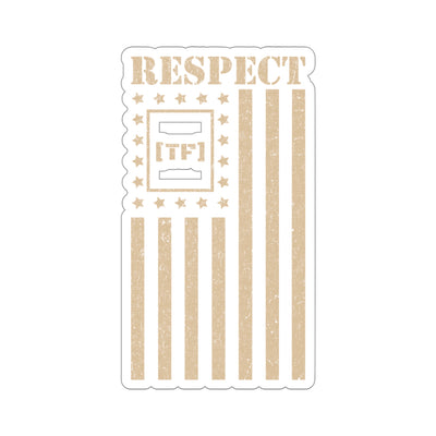 Calcomanía de bandera de respeto